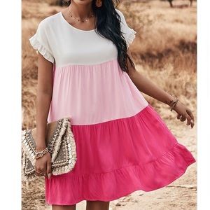 New!  Boho colorblock slip dress